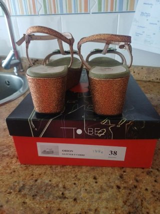 Sandalias Joya To Be Cobre Talla 38 Mariposa