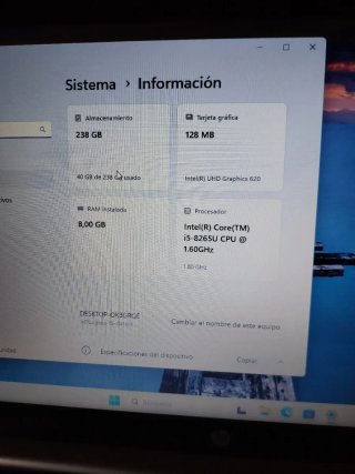 HP Portátil SSD i5 8ª Gen