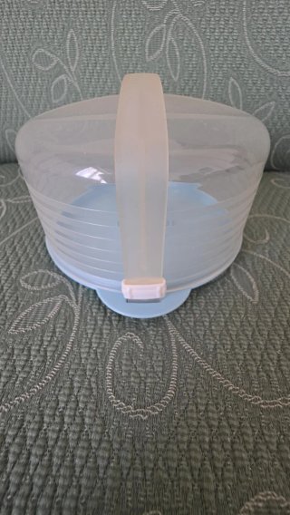 Porta CD Tupperware vintage a forma di porta torta