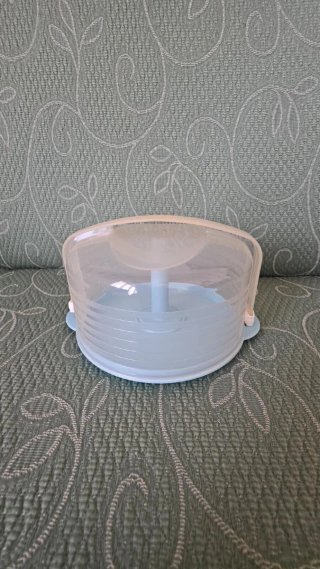 Porta CD Tupperware vintage a forma di porta torta