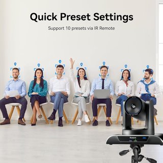 Cámara PTZ Tenveo 4K con mando e micro NUOVA