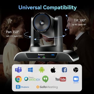 Cámara PTZ Tenveo 4K con mando e micro NUOVA
