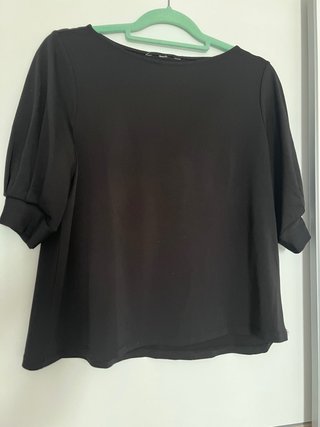 Camiseta negra manga farol