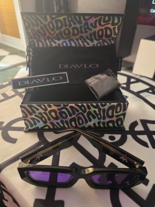 Gafas de sol DIAVLO negras lentes moradas