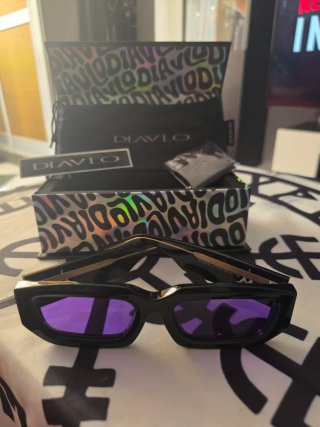 Gafas de sol DIAVLO negras lentes moradas