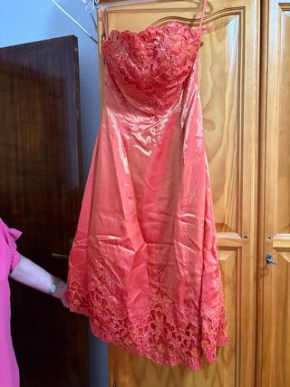 Vestido de fiesta naranja S
