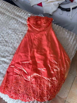 Vestido de fiesta naranja S