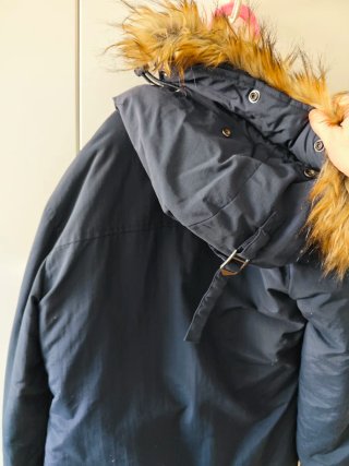 Abrigo Superdry azul marino y Rosa Talla XL