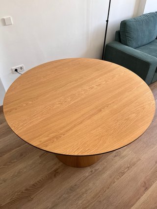 Mesa redonda de madera 120cm