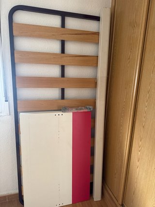 Cama individual 90cm con somier