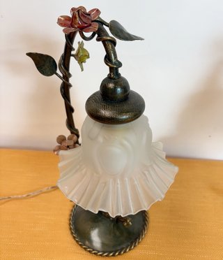 Pareja Lámparas Sobremesa Flor
