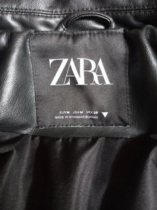 Cazadora efecto piel Zara mujer