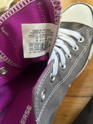 Converse plataforma grises y moradas