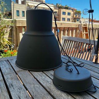Lámpara Techo Industrial HEKTAR IKEA Negra