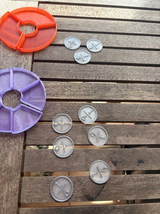 Discos de fracciones para mesa de luz