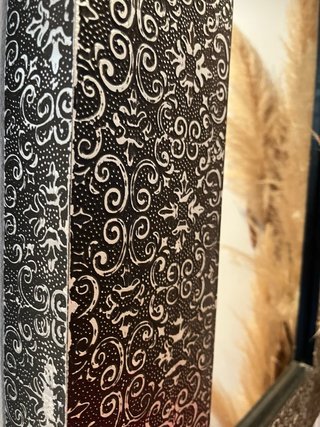Espejo Decorativo Metal Negro/Plata