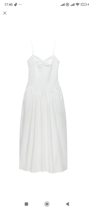Vestido blanco Zara tirantes