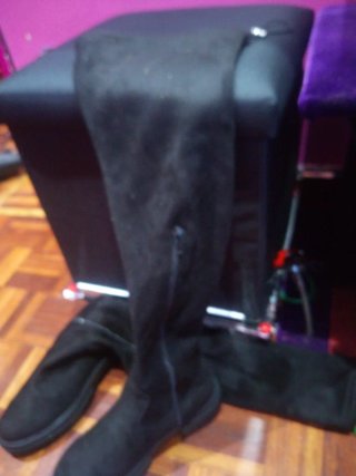 Botas altas negras por encima de la rodilla 38
