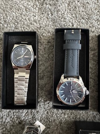 Relojes Hombre Plata y Turquesa