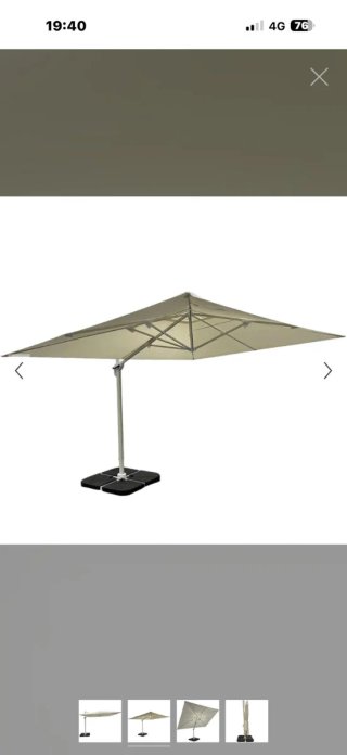 Sombrilla Leroy Merlin 4m gris