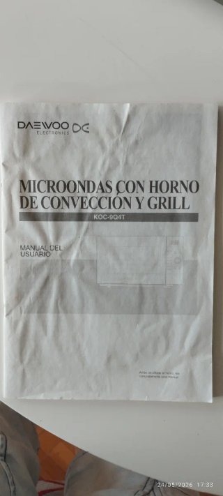 Microondas Daewoo Grill 900W