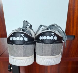 Zapatillas Diadora Piel Gris y Negro Talla 45