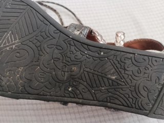 Sandalias Mustang Mujer Talla 40 Plata/Negro