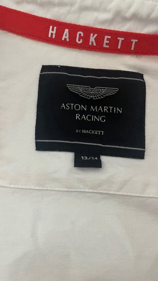 Camisa Hackett Aston Martin Racing Blanca