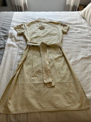 Vestido India Talla L Beige Multicolor