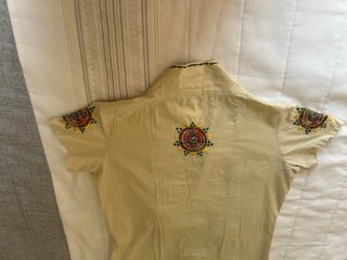 Vestido India Talla L Beige Multicolor