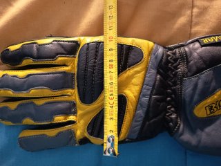 Guantes de moto Bicfe grises y amarillos