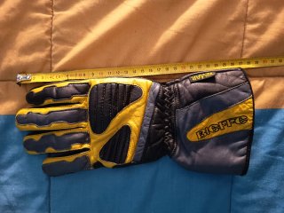 Guantes de moto Bicfe grises y amarillos