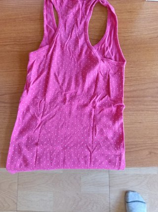 3 camisetas de tirantes para niña con lunares