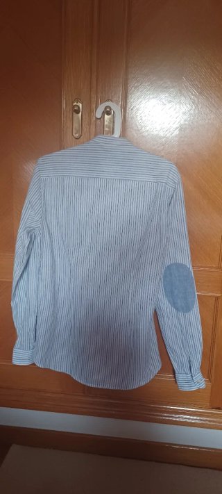 Camisa Zara Rayas Azul Talla S