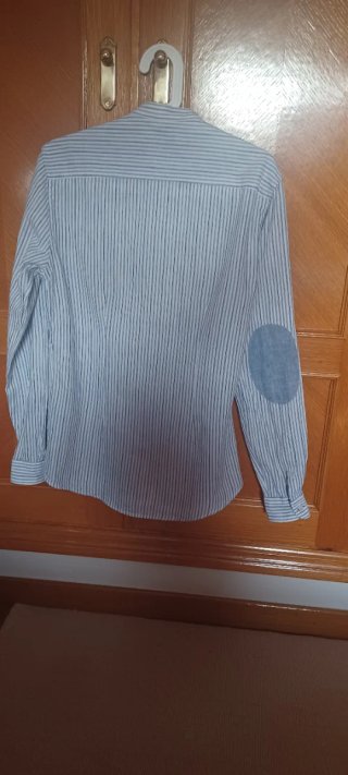 Camisa Zara Rayas Azul Talla S