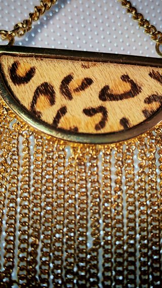 Pendientes largos leopardo flecos dorados