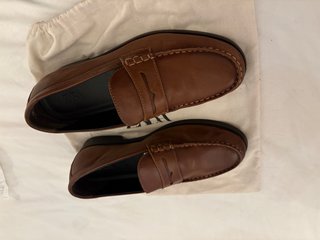 Mocasines de Piel Marrón Zara /Cubrepolvo incluido