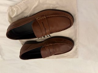 Mocasines de Piel Marrón Zara /Cubrepolvo incluido