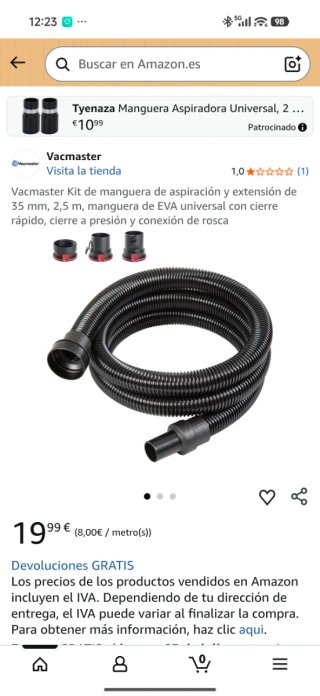 Aspiradora Clatronic BSS 1309 sin usar
