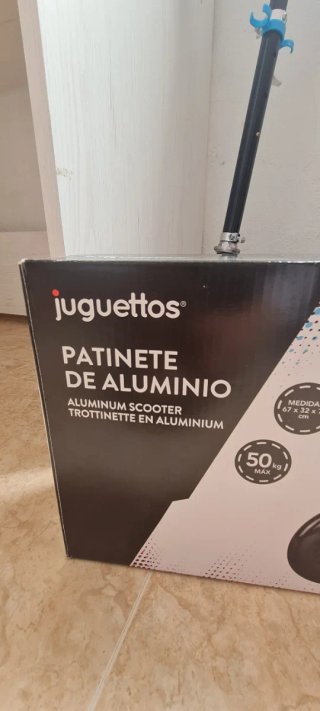 Patinete infantil azul juguettos aluminio
