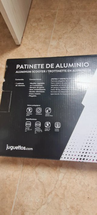 Patinete infantil azul juguettos aluminio