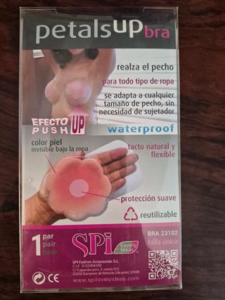 Pétalos sujetador silicona beige