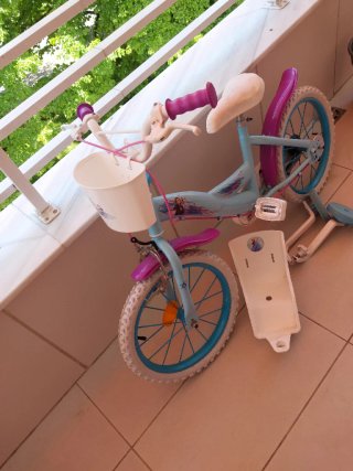 Bicicleta Infantil 14" Frozen Azul Niña