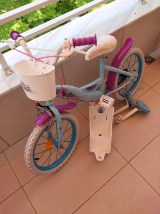 Bicicleta Infantil 14" Frozen Azul Niña