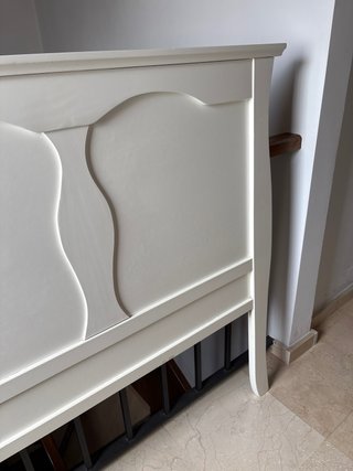Cabecero madera cama 105cm blanco