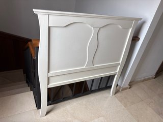 Cabecero madera cama 105cm blanco