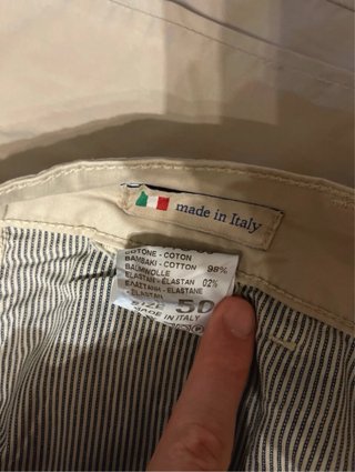 Pantaloni uomo beige taglia 50