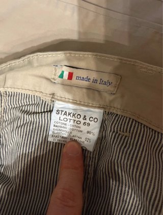 Pantaloni uomo beige taglia 50