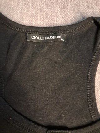 Camiseta tirantes negra CIOLLI FASHION M