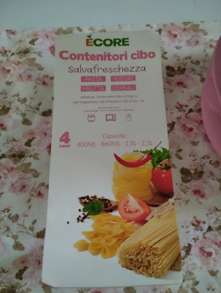 Set 4 Contenitori Cibo Rosa